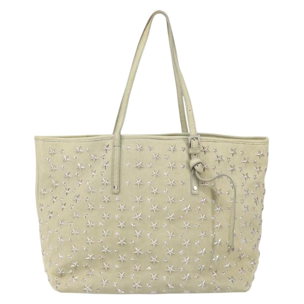 Jimmy Choo Leather Studs Tote Bag Beige